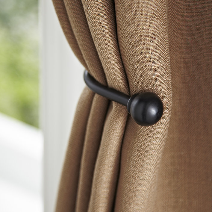Mercury Row Whyalla Matte Black Drapery Curtain Holdback & Reviews